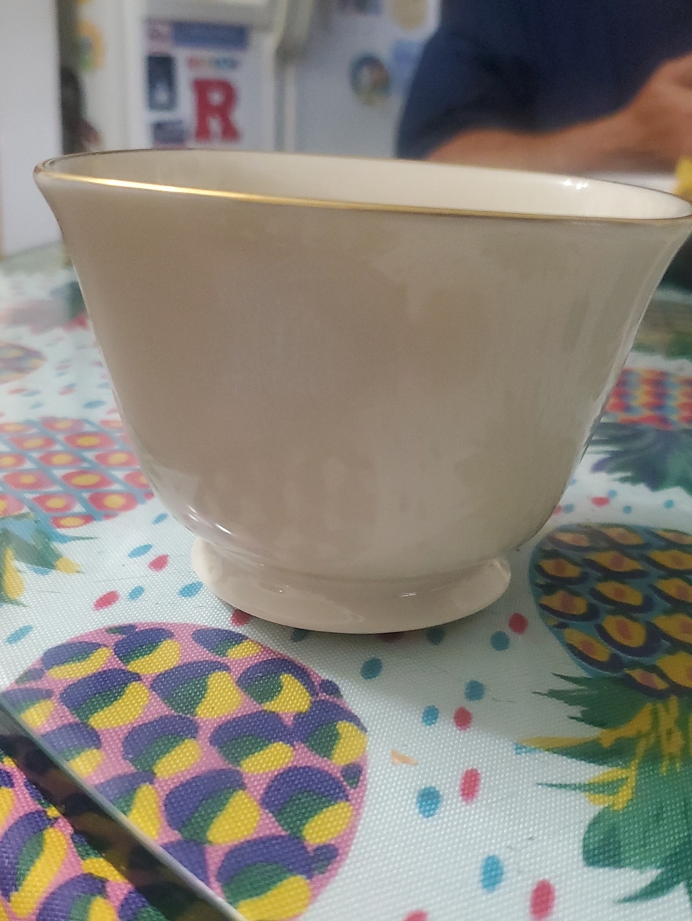 Lenox Ivory Ceramic Dish with Gold Marking
